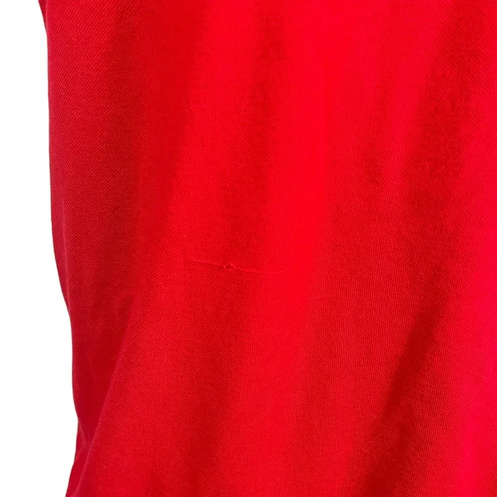 Men's Masters Collection 100% Pima‎ Cotton Red Polo Embroidered Logo Large - Picture 8 of 9